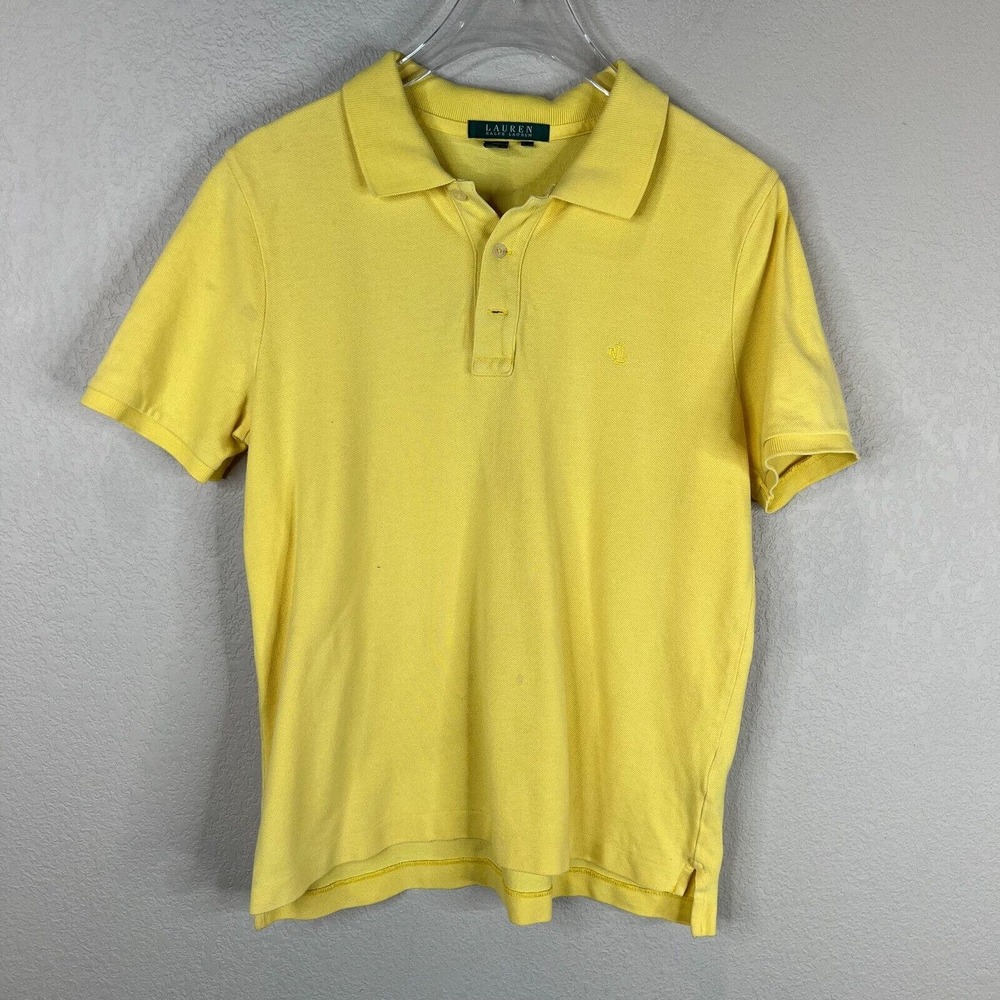 Ralph Lauren Men's Golf Polo Shirt Short Sleeve Collared Button Yellow Size‎ M